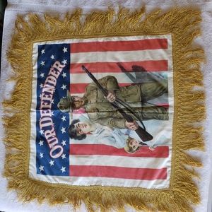 Antique WW1 WWI Our Defender Doughboy Pillow Case or Sham Mint Rare cond…